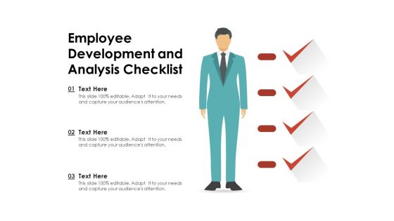 Employee Development And Analysis Checklist Ppt PowerPoint Presentation File Information PDF