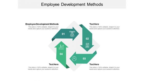 Employee Development Methods Ppt PowerPoint Presentation Gallery Designs Download Cpb