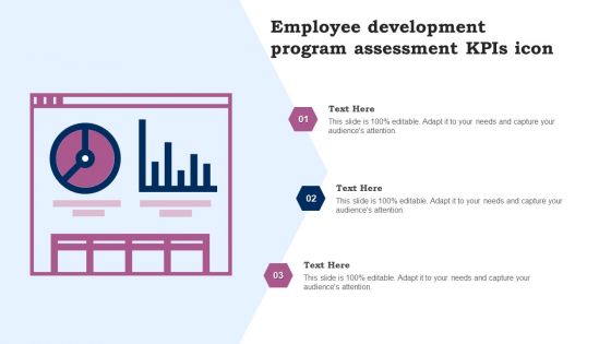 Employee Development Program Assessment Kpis Icon Ppt Ideas Shapes PDF