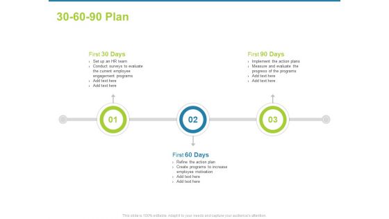 Employee Engagement Activities Company Success 30 60 90 Plan Ppt Professional Brochure PDF