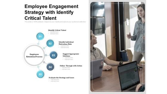 Employee Engagement Strategy With Identify Critical Talent Ppt PowerPoint Presentation Styles Demonstration PDF