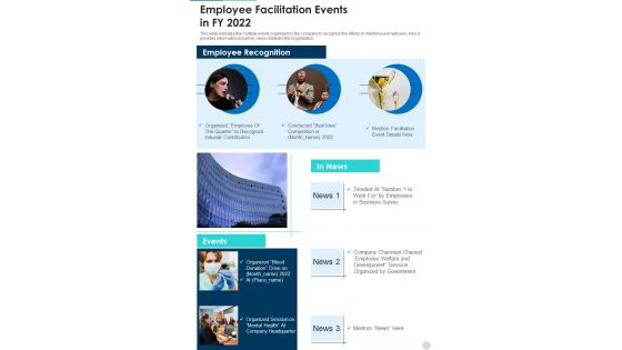 Employee Facilitation Events In FY 2022 One Pager Documents