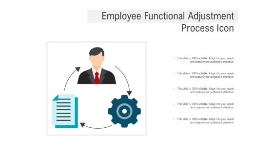 Employee Functional Adjustment Process Icon Ppt PowerPoint Presentation Pictures Brochure PDF