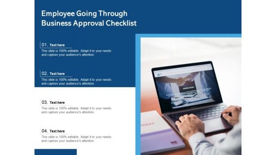 Employee Going Through Business Approval Checklist Ppt PowerPoint Presentation File Pictures PDF