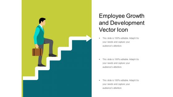 Employee Growth And Development Vector Icon Ppt PowerPoint Presentation Diagram Lists PDF