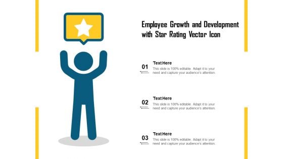 Employee Growth And Development With Star Rating Vector Icon Ppt PowerPoint Presentation Gallery Design Ideas PDF