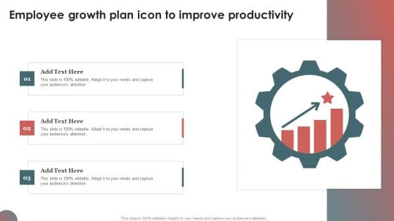 Employee Growth Plan Icon To Improve Productivity Rules PDF