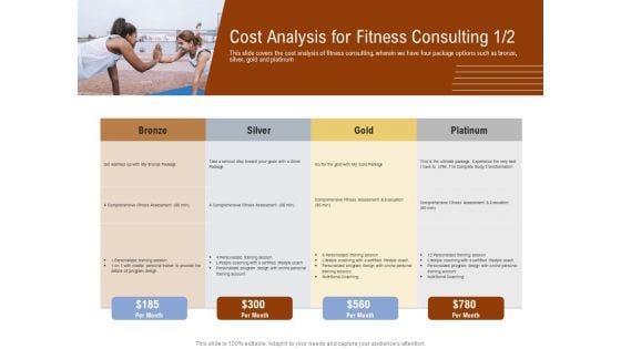 Employee Health And Fitness Program Cost Analysis For Fitness Consulting Gold Professional PDF