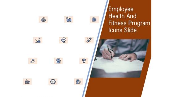 Employee Health And Fitness Program Icons Slide Download PDF