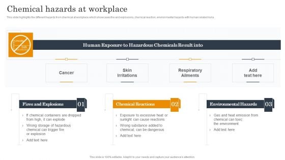 Employee Health And Safety Chemical Hazards At Workplace Mockup PDF