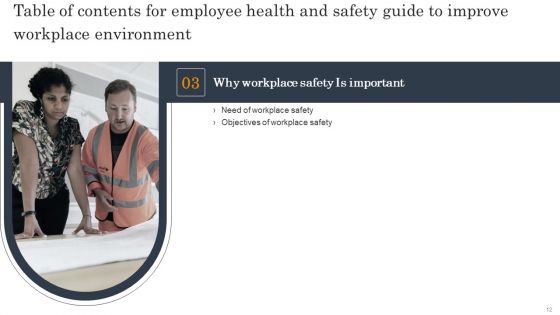 Employee Health And Safety Guide To Improve Workplace Environment Ppt PowerPoint Presentation Complete Deck With Slides