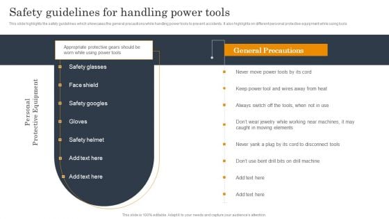 Employee Health And Safety Safety Guidelines For Handling Power Tools Microsoft PDF