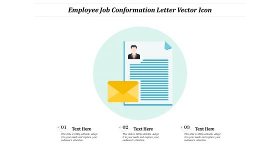 Employee Job Conformation Letter Vector Icon Ppt PowerPoint Presentation Inspiration Elements PDF