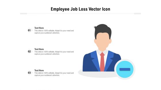 Employee Job Loss Vector Icon Ppt PowerPoint Presentation File Summary PDF