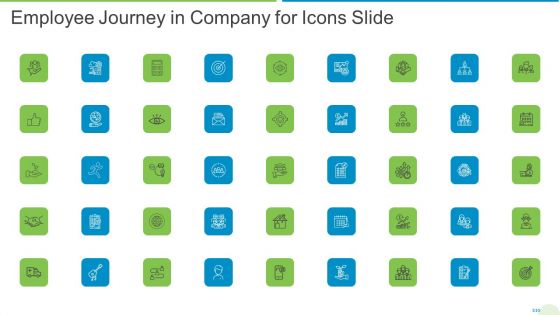 Employee Journey In Company For Icons Slide Professional PDF