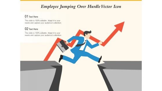 Employee Jumping Over Hurdle Vector Icon Ppt PowerPoint Presentation Inspiration Slide PDF