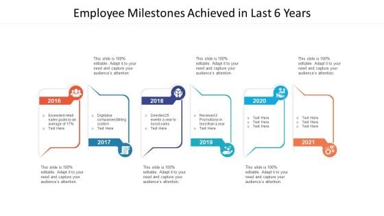 Employee Milestones Achieved In Last 6 Years Ppt PowerPoint Presentation File Visuals PDF Employee Milestones Achieved In Last 6 Years Ppt PowerPoint Presentation File Visuals PDF