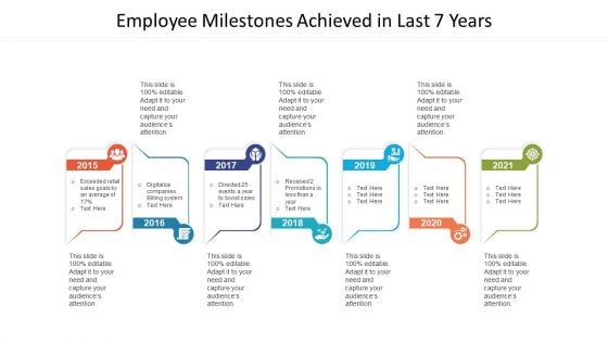 Employee Milestones Achieved In Last 7 Years Ppt PowerPoint Presentation File Aids PDF