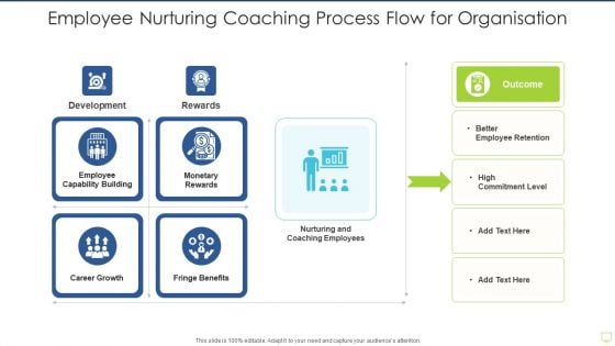 Employee Nurturing Coaching Process Flow For Organisation Inspiration PDF