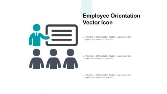 Employee Orientation Vector Icon Ppt PowerPoint Presentation Model Designs