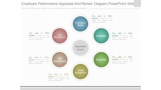 Employee Performance Appraisal And Review Diagram Powerpoint Slides