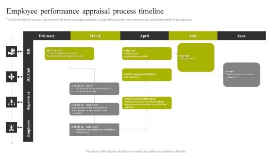 Employee Performance Appraisal Process Timeline Infographics PDF