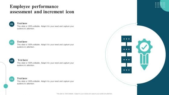 Employee Performance Assessment And Increment Icon Structure PDF