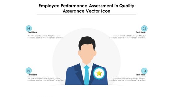 Employee Performance Assessment In Quality Assurance Vector Icon Ppt PowerPoint Presentation File Icon PDF