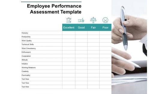 Employee Performance Assessment Template Cooperation Ppt PowerPoint Presentation Pictures Examples