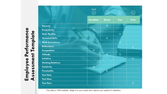 Employee Performance Assessment Template Ppt PowerPoint Presentation Styles Show