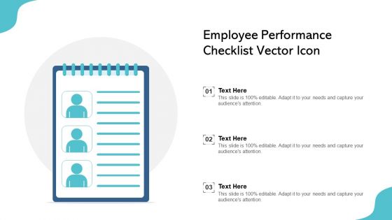 Employee Performance Checklist Vector Icon Ppt PowerPoint Presentation File Grid PDF