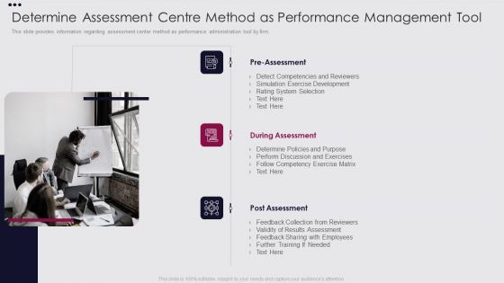 Employee Performance Improvement Framework Determine Assessment Centre Method Brochure PDF