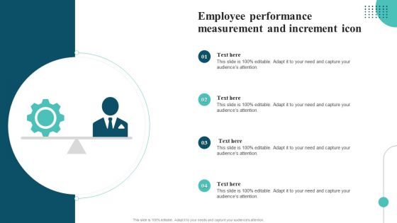 Employee Performance Measurement And Increment Icon Microsoft PDF