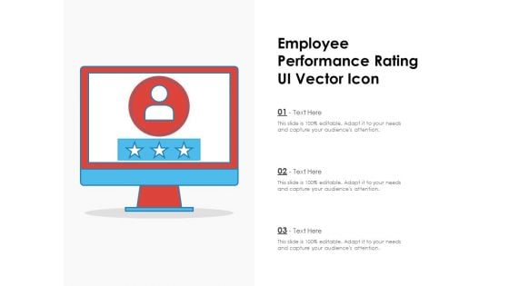 Employee Performance Rating UI Vector Icon Ppt PowerPoint Presentation File Example Introduction PDF