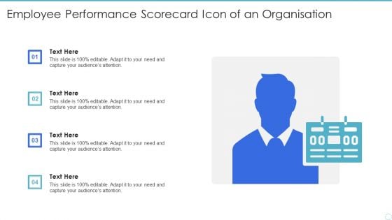 Employee Performance Scorecard Icon Of An Organisation Inspiration PDF
