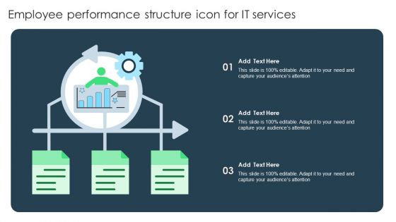 Employee Performance Structure Icon For It Services Background PDF