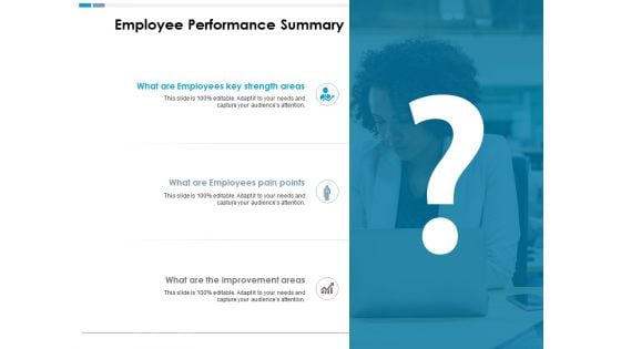 Employee Performance Summary Ppt PowerPoint Presentation Model Microsoft