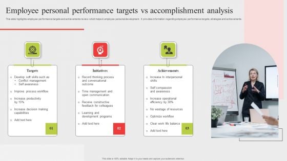 Employee Personal Performance Targets Vs Accomplishment Analysis Download PDF