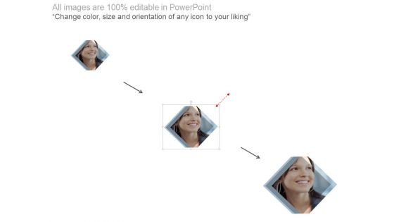Employee Picture With Four Icons Powerpoint Slides