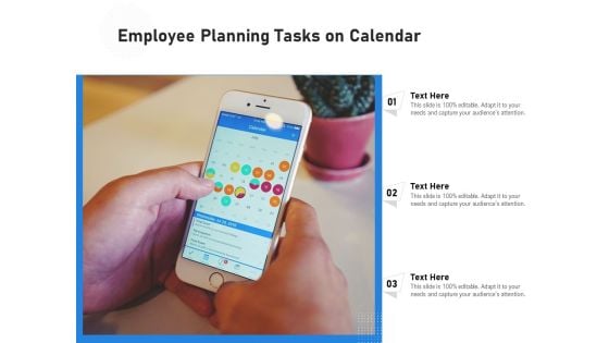 Employee Planning Tasks On Calendar Ppt PowerPoint Presentation Gallery Styles PDF