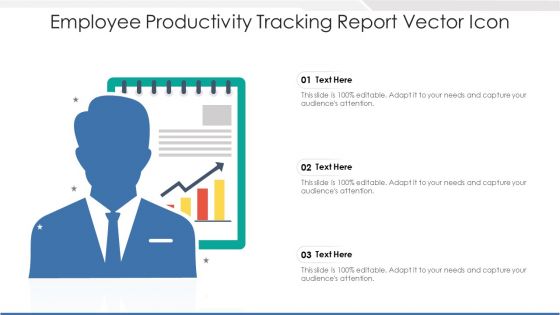 Employee Productivity Tracking Report Vector Icon Ppt PowerPoint Presentation File Visuals PDF