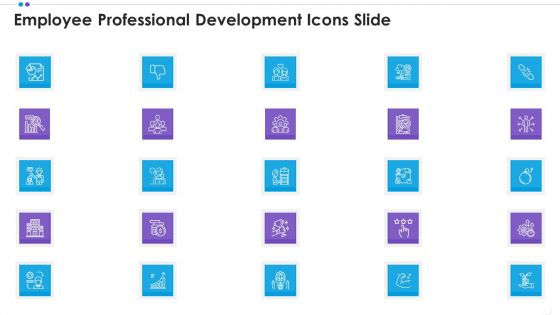 Employee Professional Development Employee Professional Development Icons Slide Icons PDF