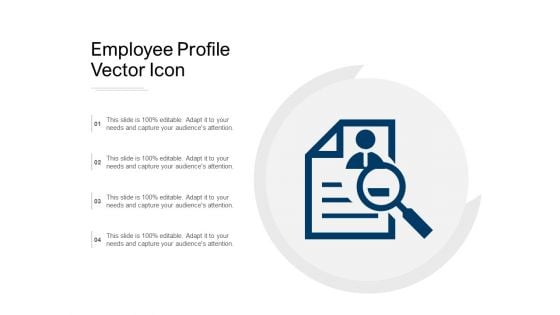 Employee Profile Vector Icon Ppt PowerPoint Presentation Professional Aids