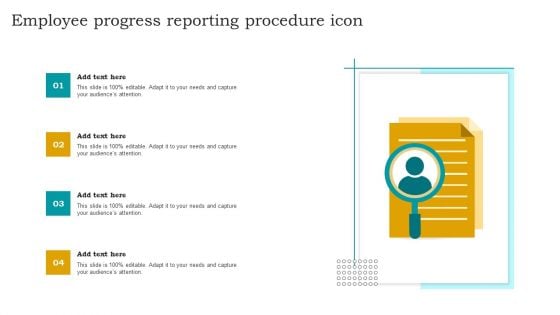 Employee Progress Reporting Procedure Icon Diagrams PDF