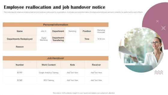 Employee Reallocation And Job Handover Notice Download PDF