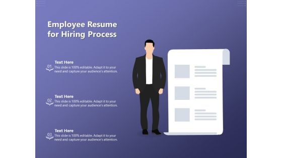 Employee Resume For Hiring Process Ppt PowerPoint Presentation Outline Portrait PDF