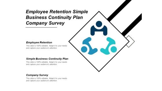 Employee Retention Simple Business Continuity Plan Company Survey Ppt PowerPoint Presentation Outline Example Topics