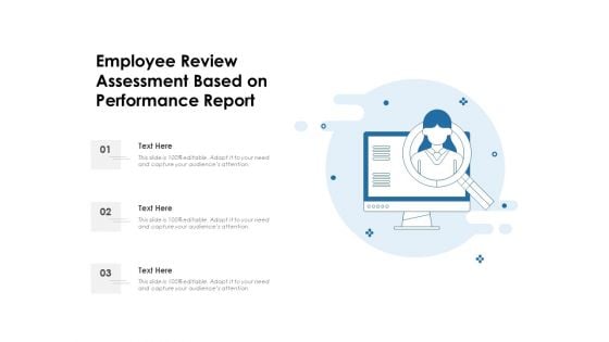 Employee Review Assessment Based On Performance Report Ppt PowerPoint Presentation File Show PDF