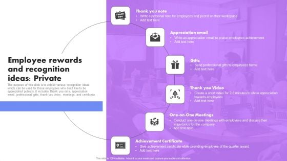 Employee Rewards And Recognition Ideas Private Developing Employee Retention Techniques Introduction PDF