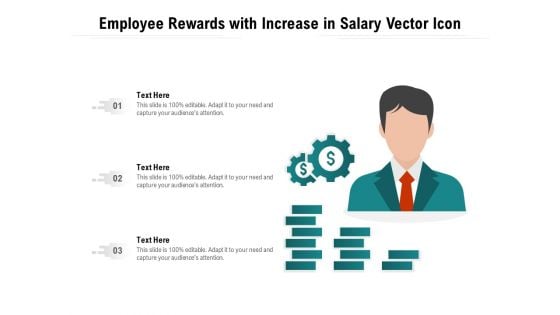 Employee Rewards With Increase In Salary Vector Icon Ppt PowerPoint Presentation Ideas Mockup PDF